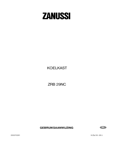 Zanussi ZRB29NC, ZRB 29 NC User manual Zanussi ZRB29NC, ZRB 29 NC User manual