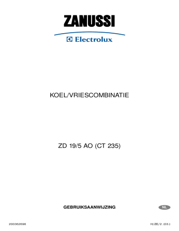 Zanussi - Electrolux ZD 19/5 AO User manual Zanussi - Electrolux ZD 19/5 AO User manual
