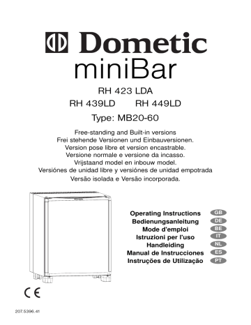 Dometic RH439LDFS, RH449LDFS, RH423LDBI, RH423LDA User manual Dometic RH439LDFS, RH449LDFS, RH423LDBI, RH423LDA User manual
