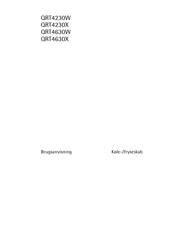 HUSQVARNA-ELECTROLUX QRT4230W, QRT4630W, QRT4630X, QRT4230X User manual HUSQVARNA-ELECTROLUX QRT4230W, QRT4630W, QRT4630X, QRT4230X User manual