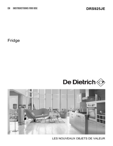 De Dietrich DRS925JE User manual De Dietrich DRS925JE User manual