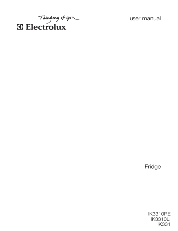 Electrolux IK3310RE, IK3310LI, IK331 User manual Electrolux IK3310RE, IK3310LI, IK331 User manual