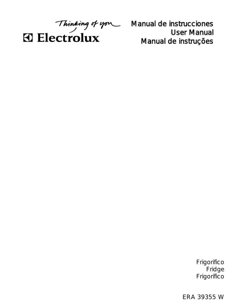 Electrolux ERA39355W User manual Electrolux ERA39355W User manual