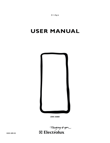 Electrolux ERN34800 User manual Electrolux ERN34800 User manual