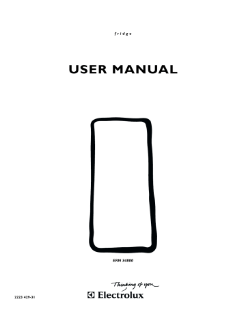 Electrolux ERN34800 User manual Electrolux ERN34800 User manual