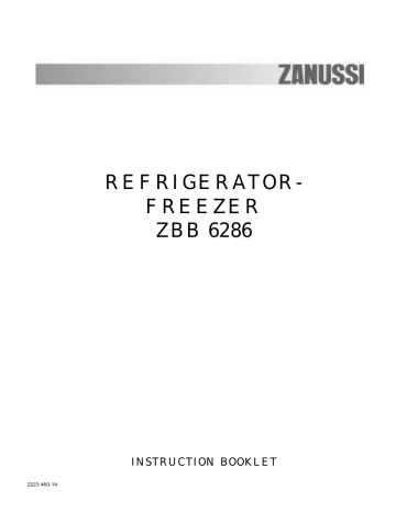 Zanussi ZBB6286 User manual Zanussi ZBB6286 User manual