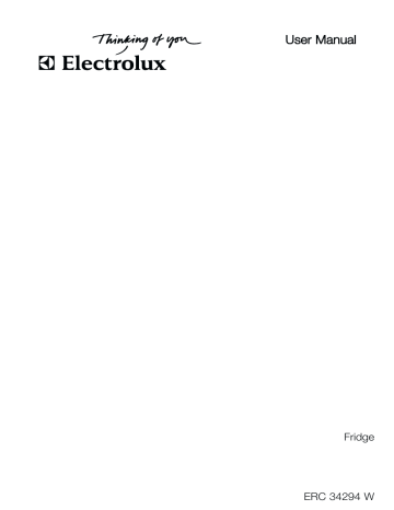 Electrolux ERC34294W User manual Electrolux ERC34294W User manual