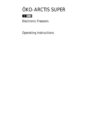 AEG ÖKOARCTISS3173-4GS User manual AEG ÖKOARCTISS3173-4GS User manual