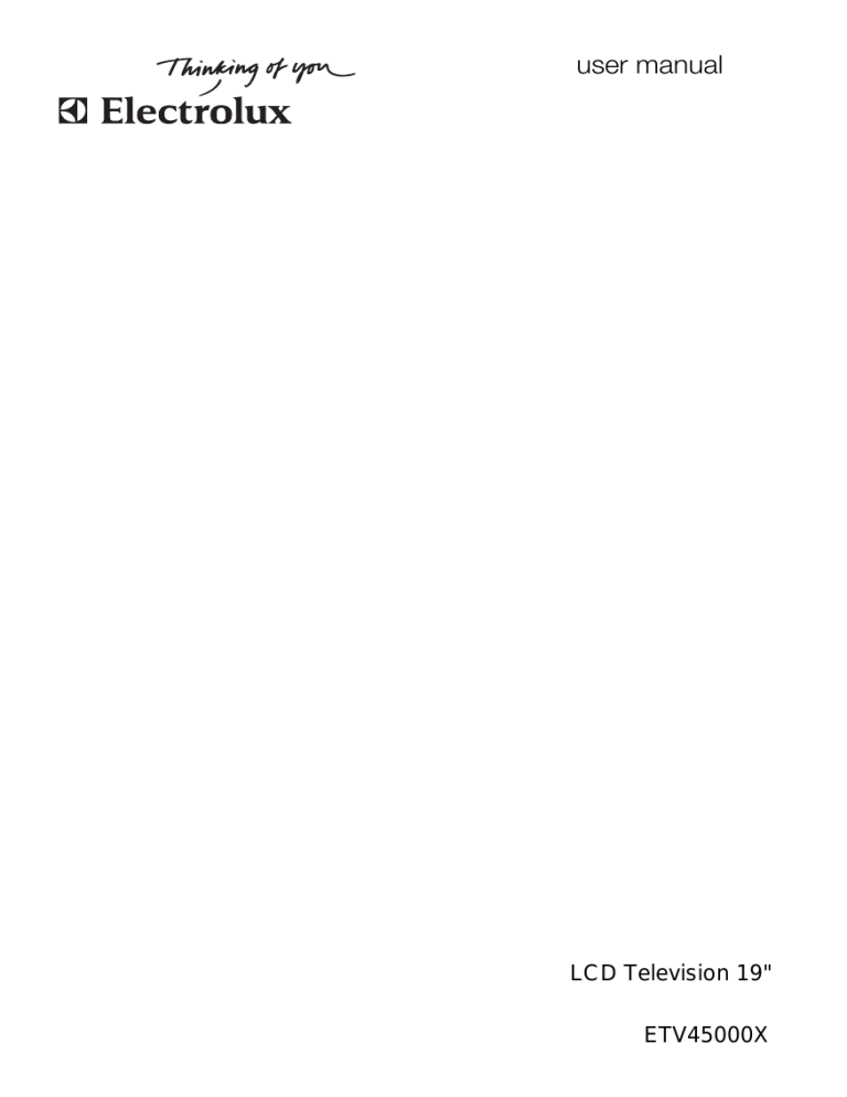 Electrolux BTV9900-M, ETV45000X User manual Electrolux BTV9900-M, ETV45000X User manual