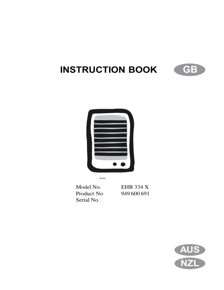 Electrolux EHB334X User manual Electrolux EHB334X User manual
