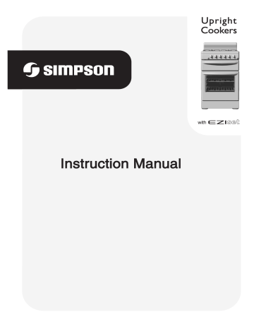 Simpson 61F817W, 74F864WNG, 62F854W User manual Simpson 61F817W, 74F864WNG, 62F854W User manual