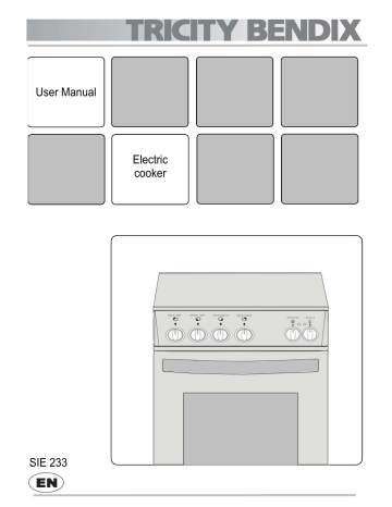 Tricity Bendix SIE233W User manual Tricity Bendix SIE233W User manual