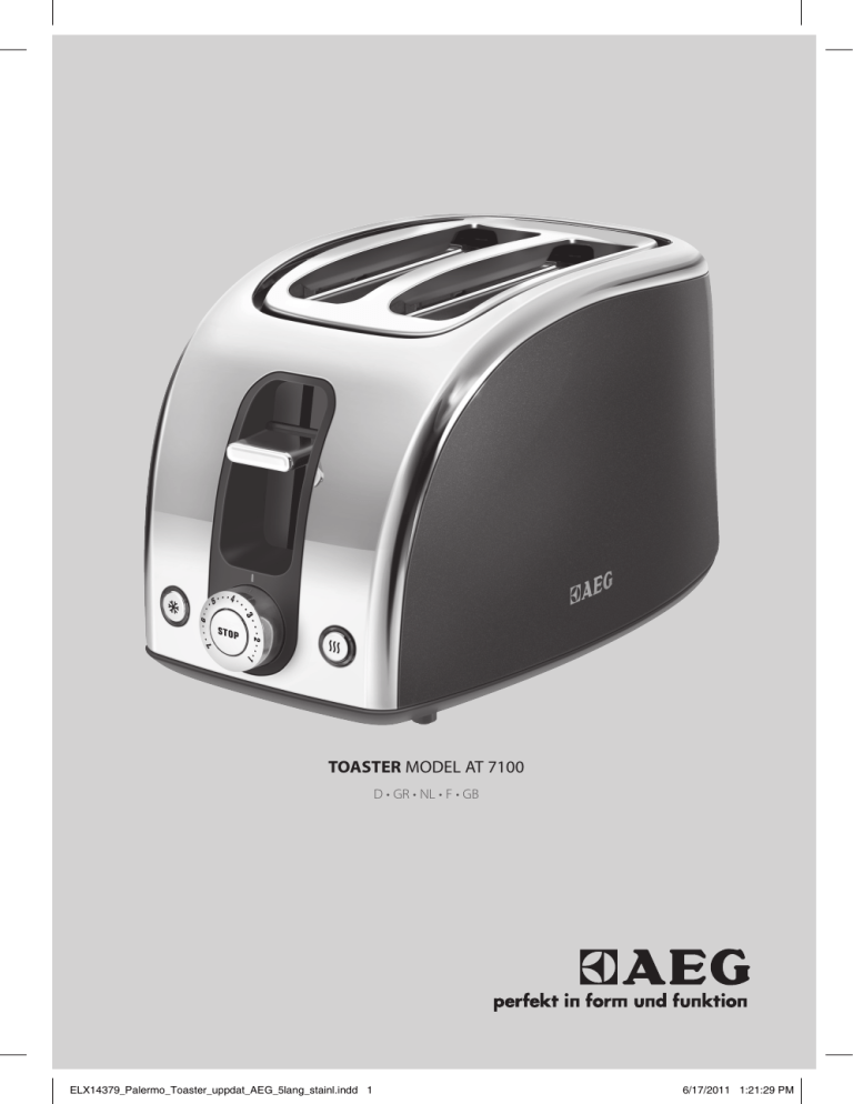 AEG AT7100W-U, AT7100 User manual AEG AT7100W-U, AT7100 User manual