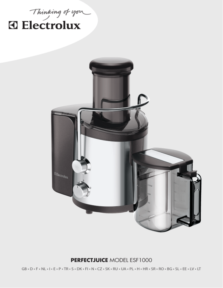 Electrolux ESF1000 User manual Electrolux ESF1000 User manual