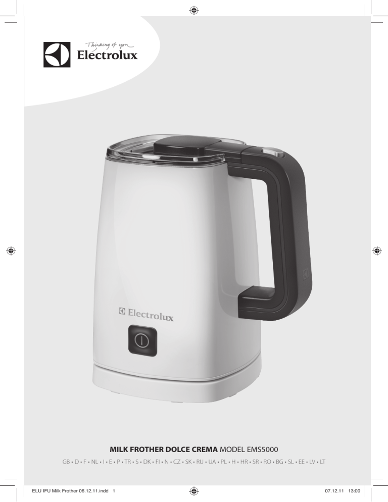 Electrolux EMS5000 User manual Electrolux EMS5000 User manual