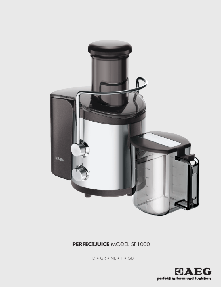 AEG SF1000 User manual AEG SF1000 User manual
