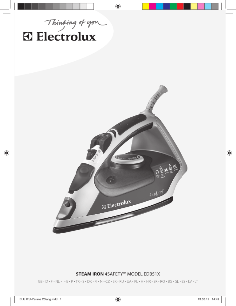 Electrolux EDB5130CO, EDB5120AM, EDB5110PB, EDB5115RP, EDB5110MO User manual Electrolux EDB5130CO, EDB5120AM, EDB5110PB, EDB5115RP, EDB5110MO User manual