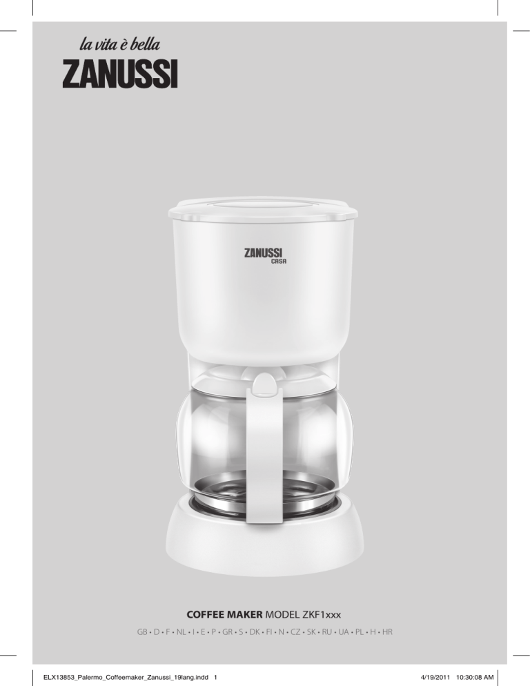 Zanussi ZKF1250 User manual Zanussi ZKF1250 User manual