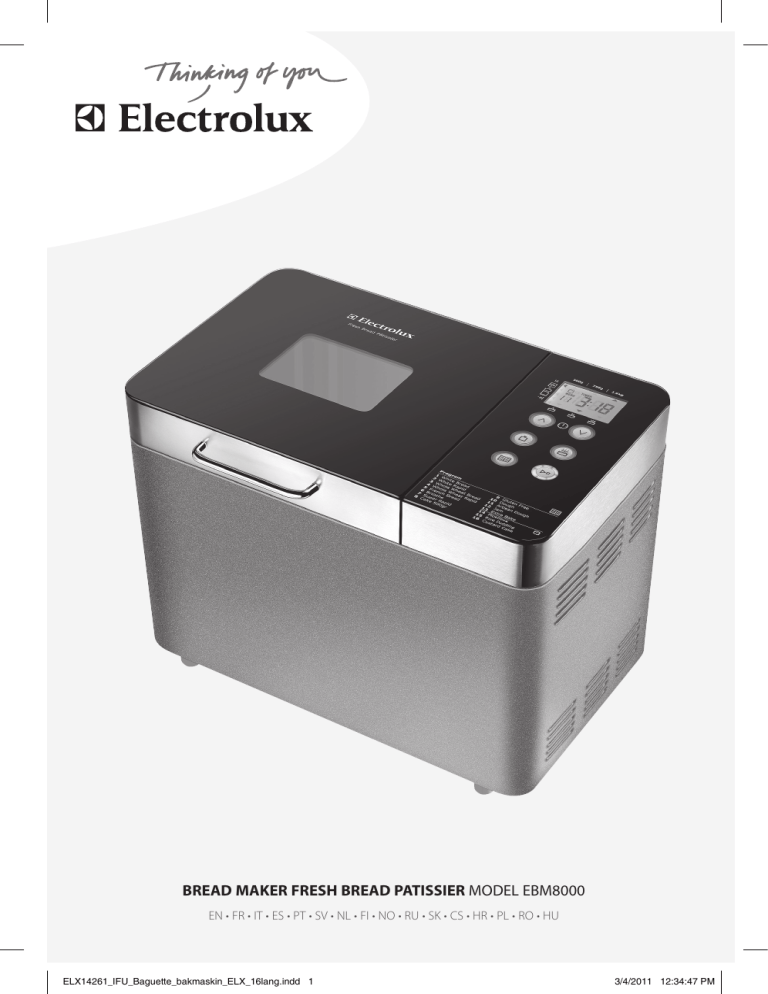 Electrolux EBM8000 User manual Electrolux EBM8000 User manual