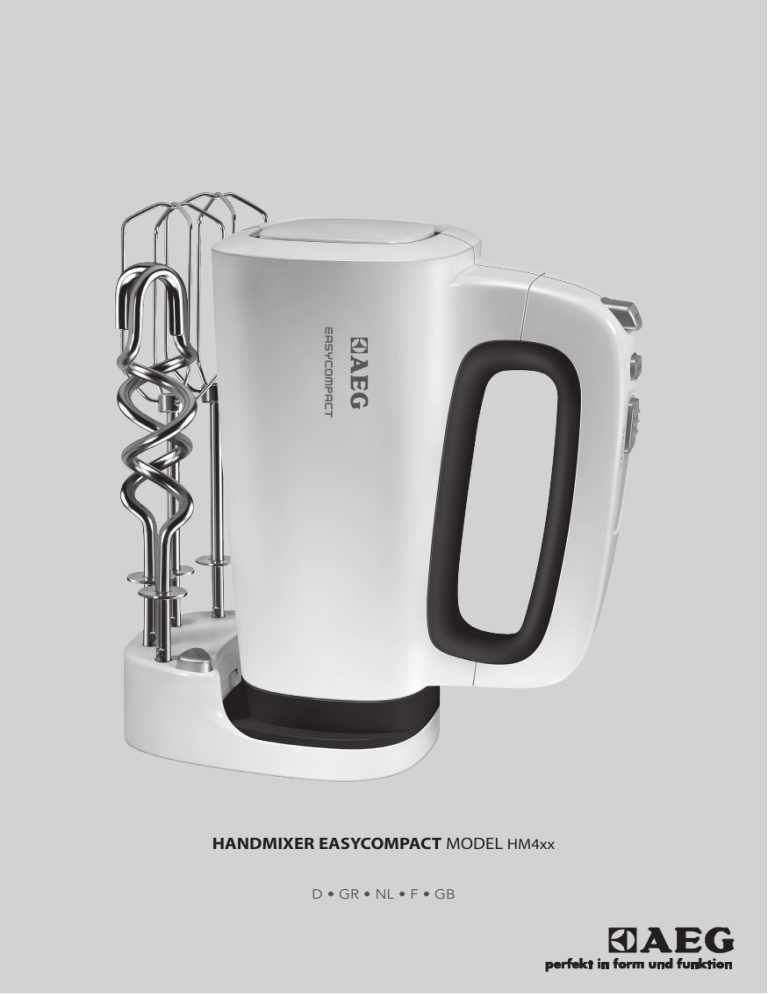 AEG HM4200, HM4400, HM4600 User manual AEG HM4200, HM4400, HM4600 User manual
