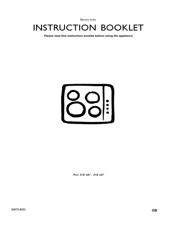 Electrolux EHE683X, EHE683W, EHE683B User manual Electrolux EHE683X, EHE683W, EHE683B User manual