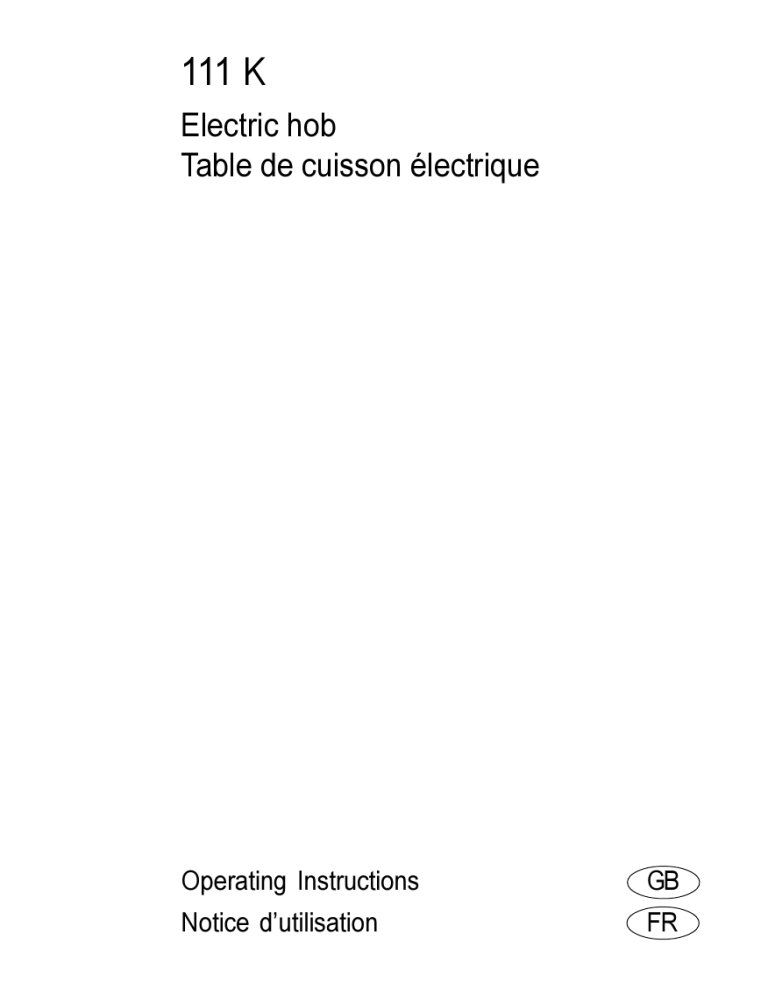 AEG 111K-W, 111K-D User manual AEG 111K-W, 111K-D User manual