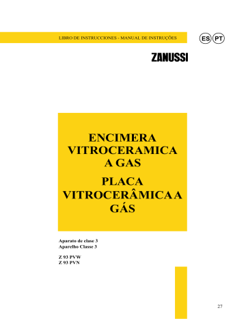 Zanussi ZGK93PVX, ZGK93PVN User manual Zanussi ZGK93PVX, ZGK93PVN User manual