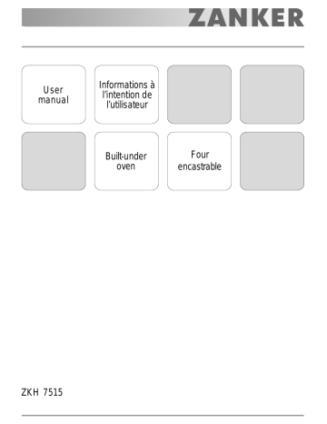 ZANKER ZKH7515S, ZKH7515X, ZKH7515W User manual ZANKER ZKH7515S, ZKH7515X, ZKH7515W User manual