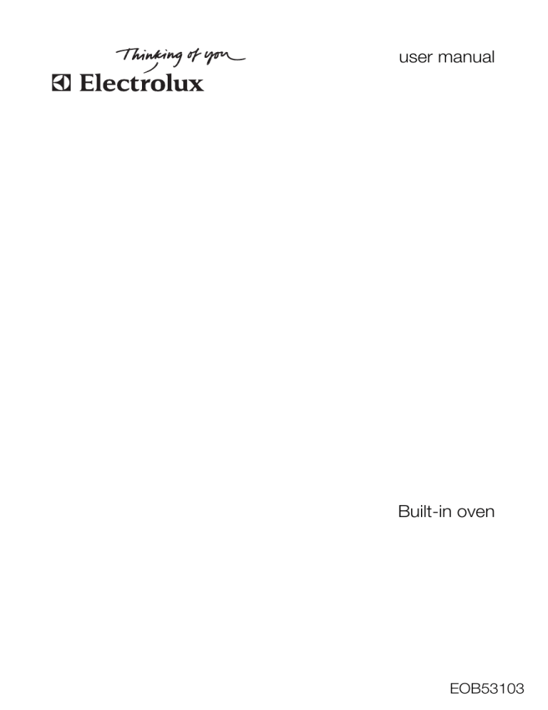 Electrolux EOB53103X User manual Electrolux EOB53103X User manual