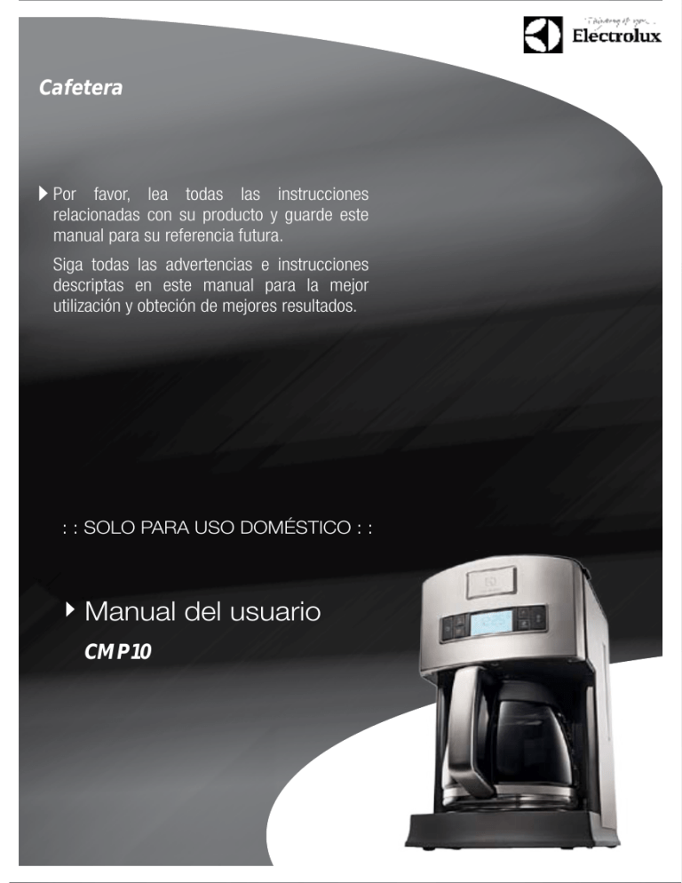 Electrolux CMP10 User manual Electrolux CMP10 User manual