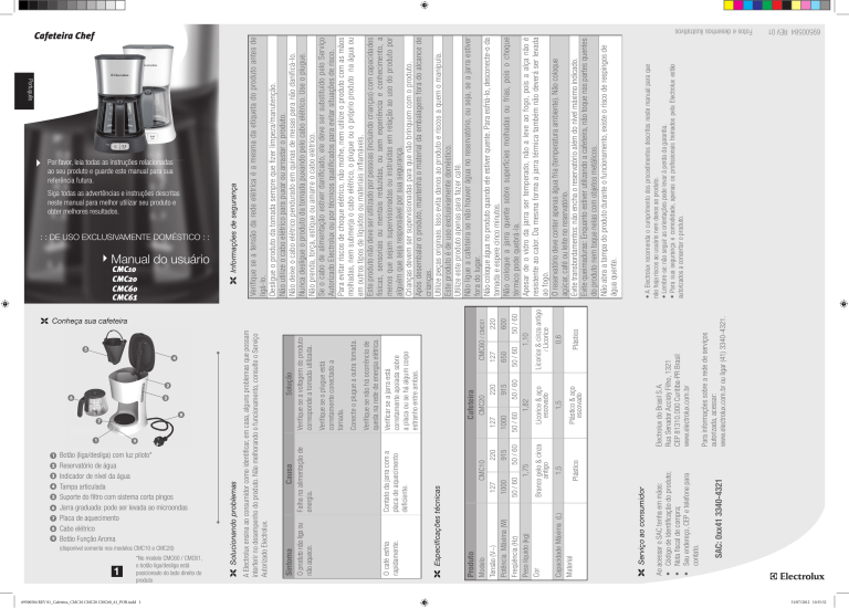 Electrolux CMC60 User manual Electrolux CMC60 User manual