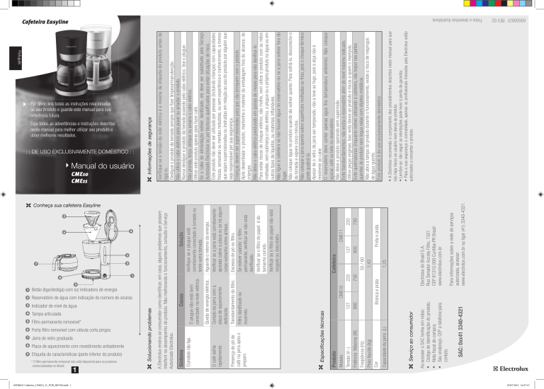 Electrolux CME11 User manual Electrolux CME11 User manual