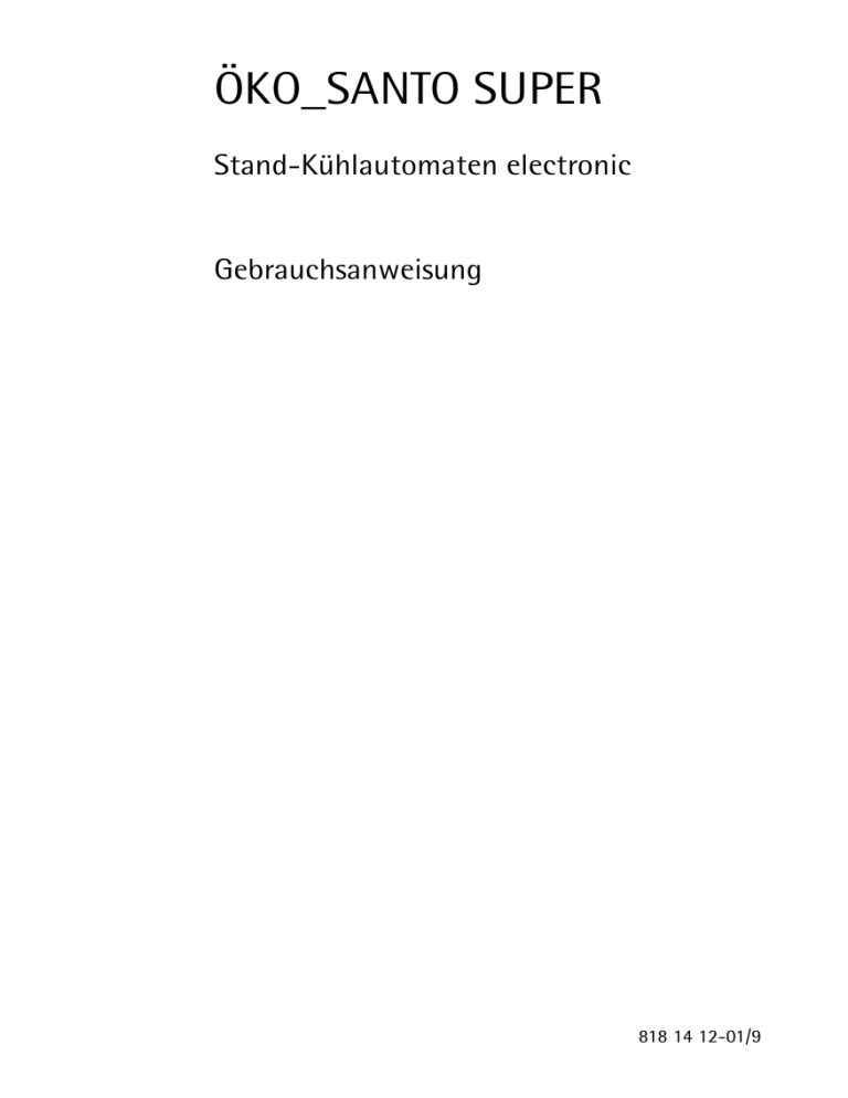 AEG ÖKO_SANTO.SUPER.2873-6.KA, ÖKO_SANTO.SUPER.3273-6KA User manual AEG ÖKO_SANTO.SUPER.2873-6.KA, ÖKO_SANTO.SUPER.3273-6KA User manual