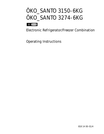AEG ÖKO_SANTO.3150-6.KG User manual AEG ÖKO_SANTO.3150-6.KG User manual