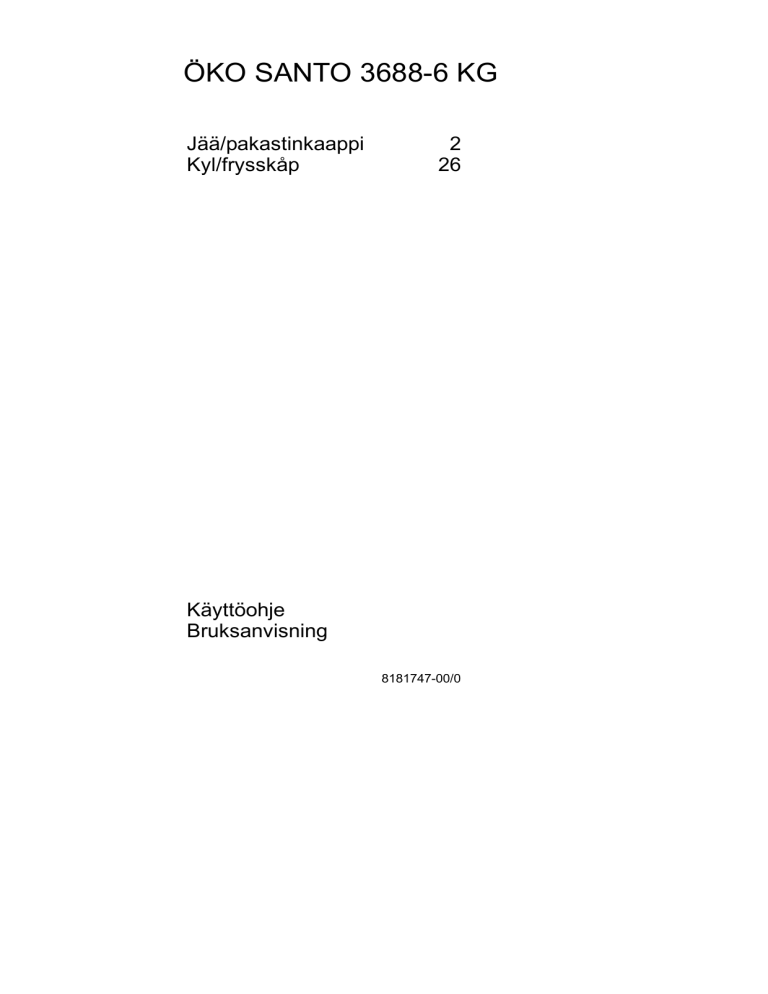 AEG ÖKO_SANTO.3688-6.KG User manual AEG ÖKO_SANTO.3688-6.KG User manual