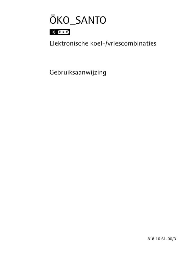 AEG ÖKO_SANTO.3680-6.KG, ÖKO_SANTO.3683-6.KG User manual AEG ÖKO_SANTO.3680-6.KG, ÖKO_SANTO.3683-6.KG User manual