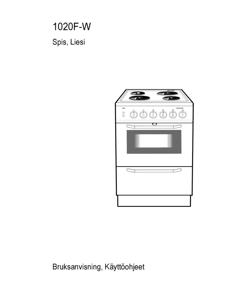 AEG 1020F-W User manual AEG 1020F-W User manual