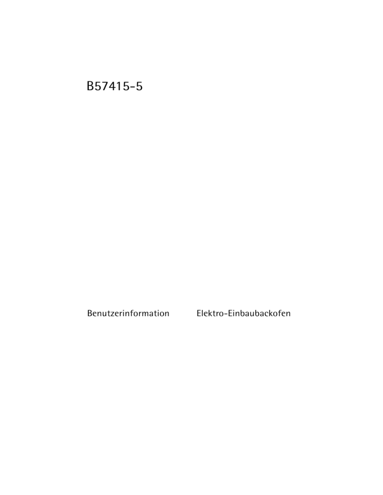 Aeg-Electrolux B57415-5-M User manual Aeg-Electrolux B57415-5-M User manual