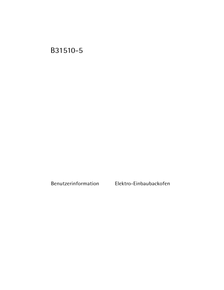Aeg-Electrolux B31510-5-M User manual Aeg-Electrolux B31510-5-M User manual