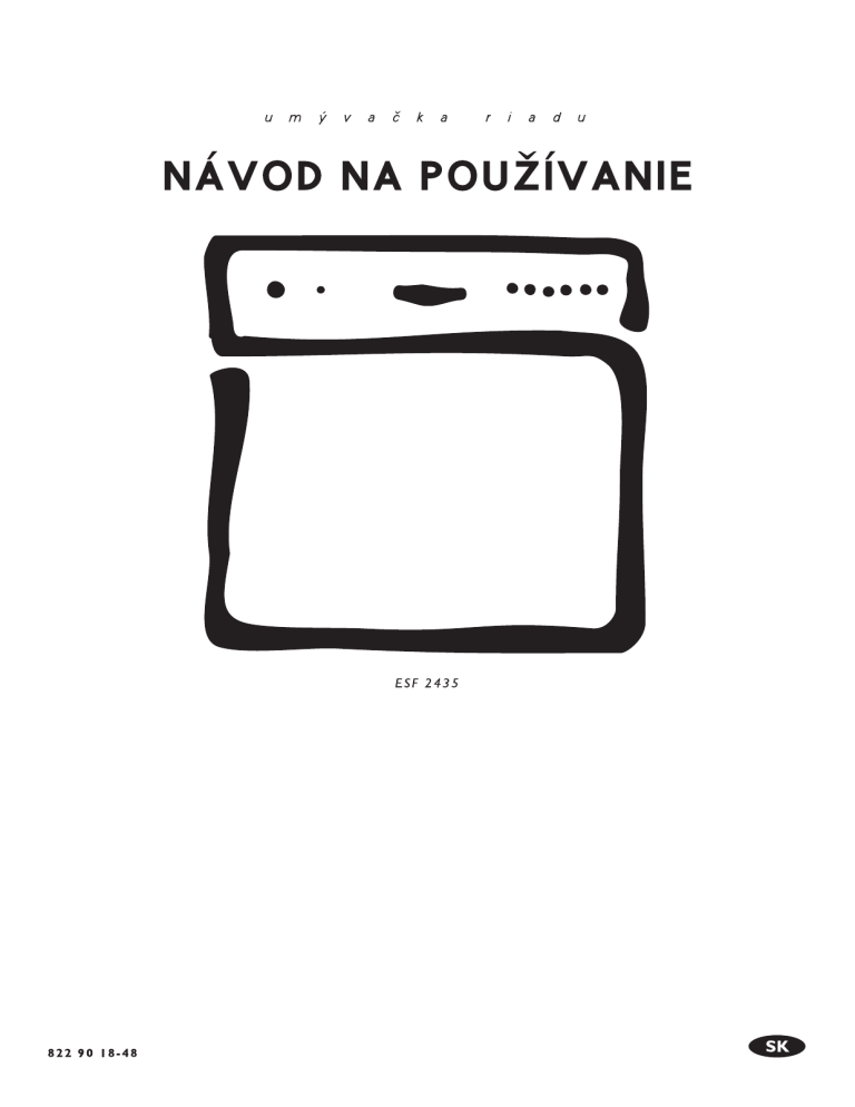 Electrolux ESF2435 User manual Electrolux ESF2435 User manual