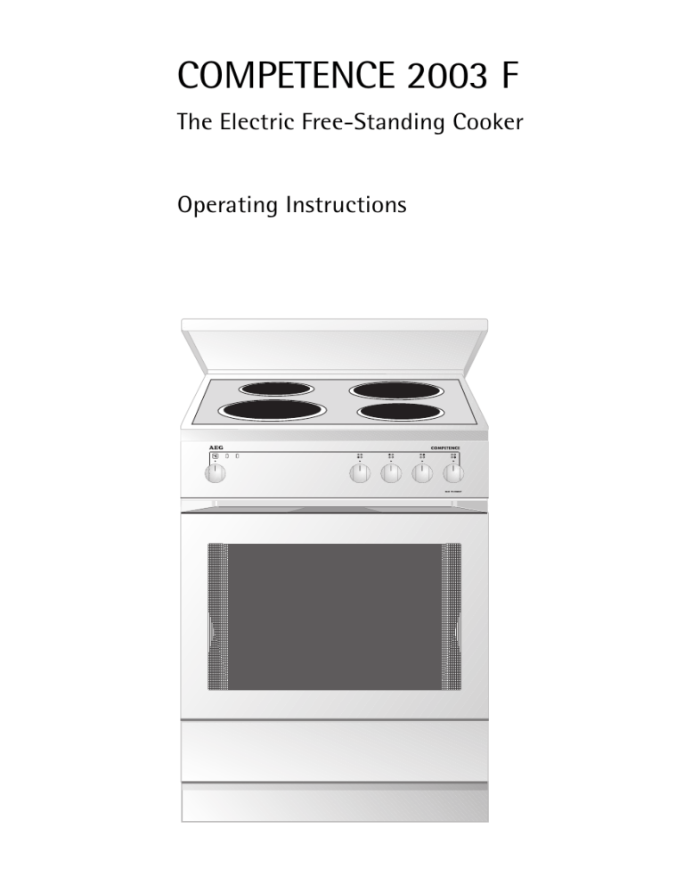 AEG 2003F-EW, 2003F-EWEURO User manual AEG 2003F-EW, 2003F-EWEURO User manual