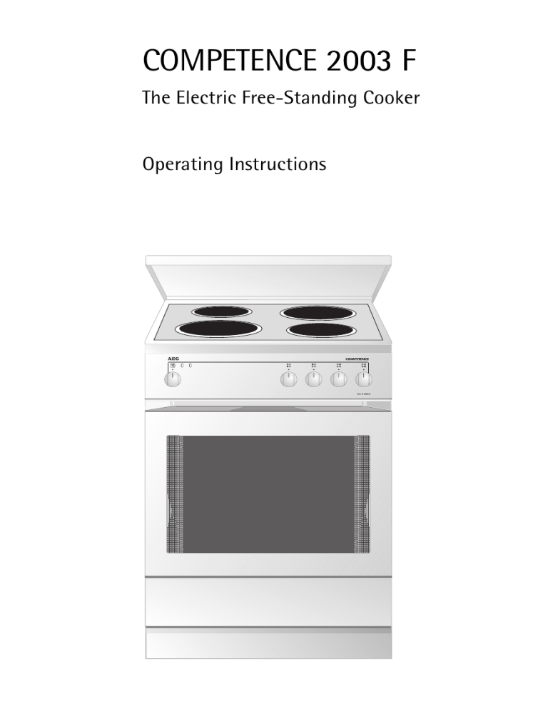 AEG 2003F-EW, 2003F-EWEURO User manual AEG 2003F-EW, 2003F-EWEURO User manual