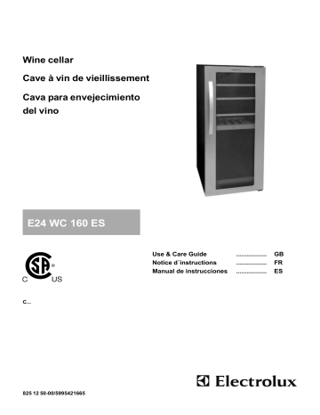 Electrolux E24WC160ES User manual Electrolux E24WC160ES User manual