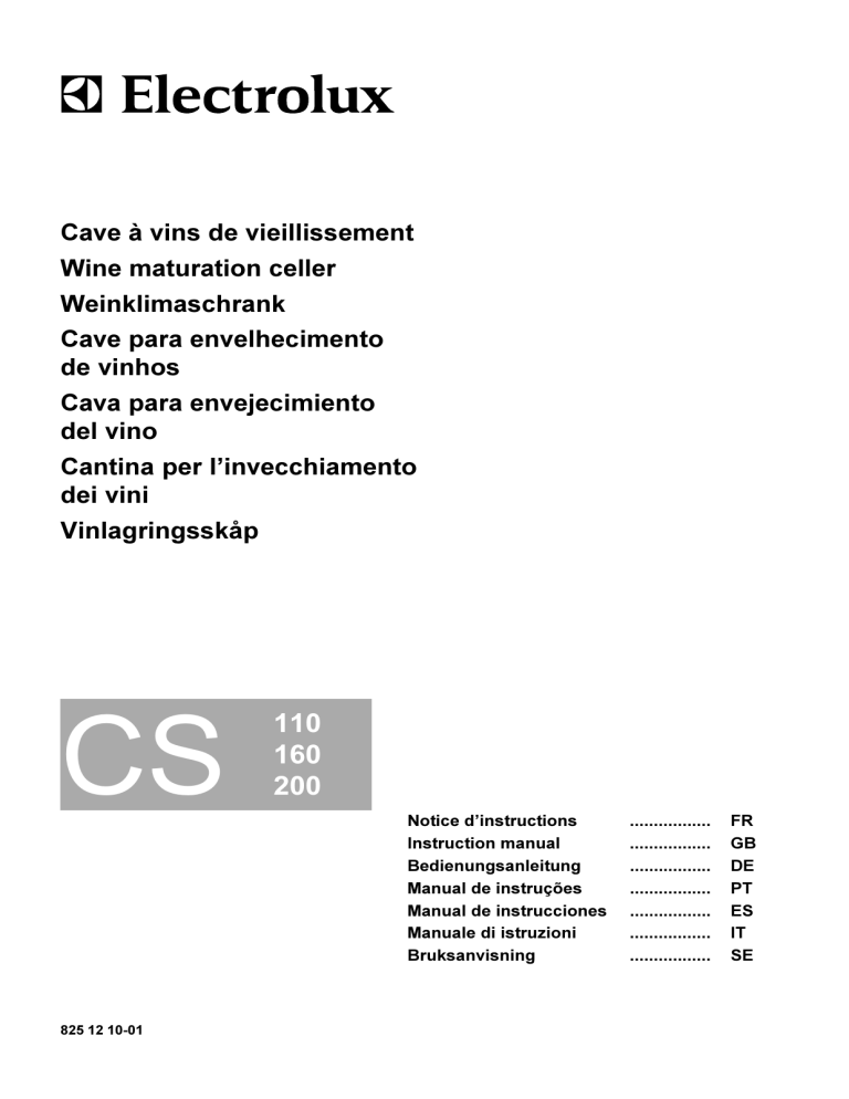 Electrolux CS200D, CS162D, CS112D, CS112DV, CS110DV, CS160DV, CS165D, CS162DV User manual Electrolux CS200D, CS162D, CS112D, CS112DV, CS110DV, CS160DV, CS165D, CS162DV User manual