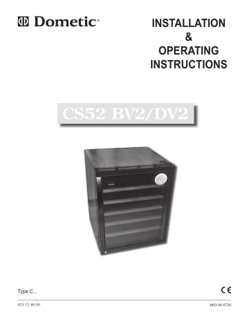 Dometic CS52DV2 User manual Dometic CS52DV2 User manual