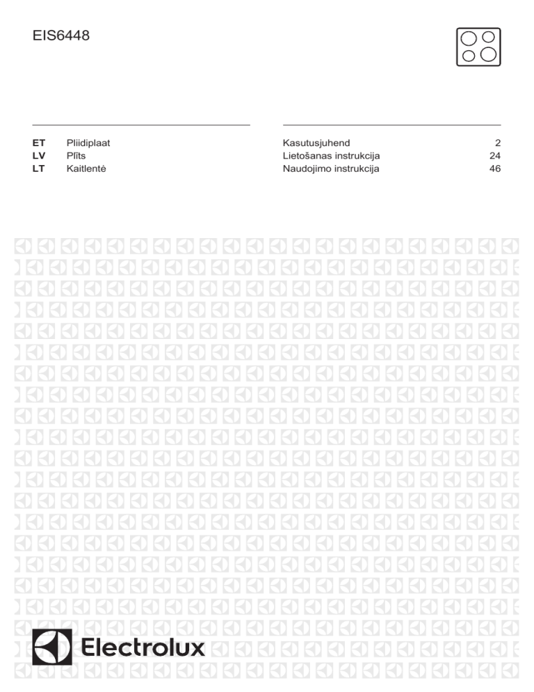 Electrolux EIS6448 User manual Electrolux EIS6448 User manual