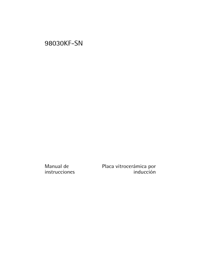 Aeg-Electrolux 98030KF-SN User manual Aeg-Electrolux 98030KF-SN User manual