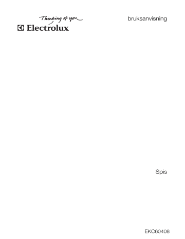 Electrolux EKC60408W User manual Electrolux EKC60408W User manual