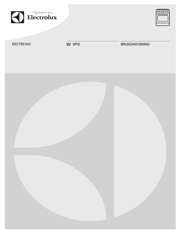 Electrolux EKC7551AOW User manual Electrolux EKC7551AOW User manual