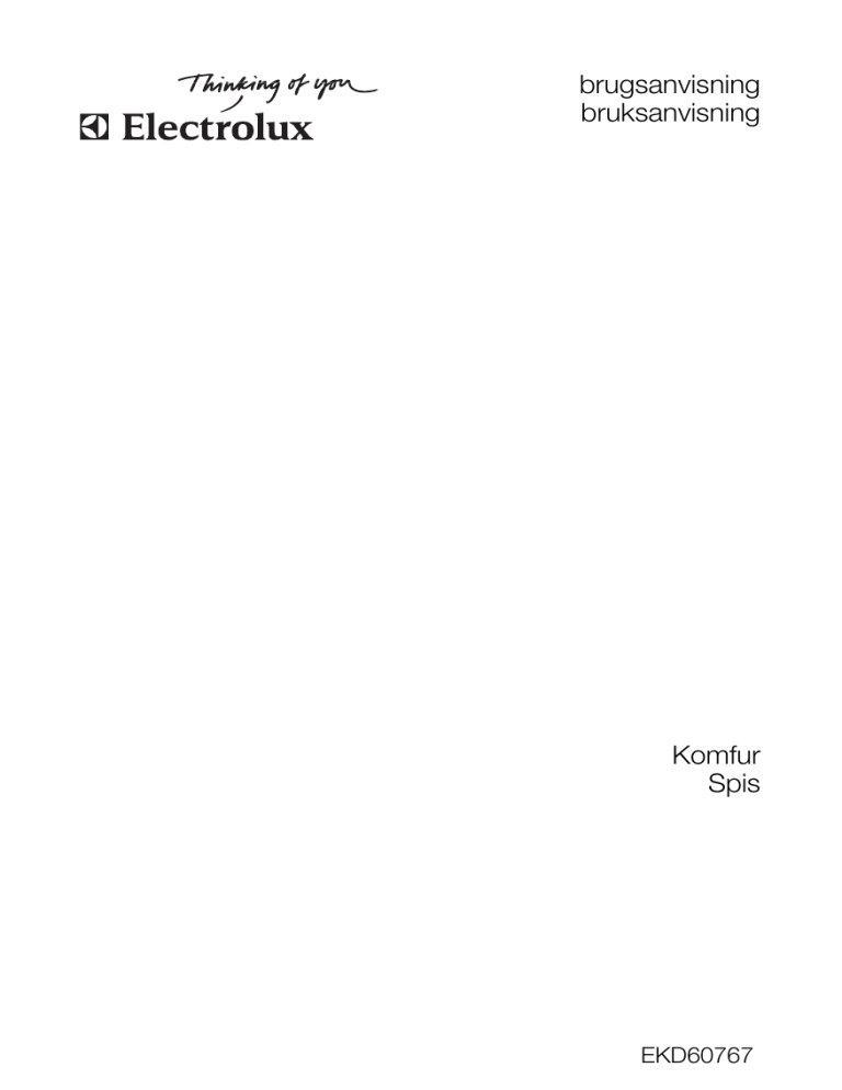 Electrolux EKD60767X User manual Electrolux EKD60767X User manual